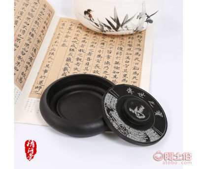 匠心傳承 螺紋硯學(xué)生4寸古馬羅紋硯，文房雅器新選擇